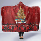Funny Kiwi Bird Xmas Tree Hooded Blanket New Zealand Tribal Christmas Spirit - Aussie Hoodie