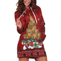 Funny Kiwi Bird Xmas Tree Hoodie Dress New Zealand Tribal Christmas Spirit - Aussie Hoodie