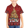 Funny Kiwi Bird Xmas Tree Kid Hawaiian Shirt New Zealand Tribal Christmas Spirit - Aussie Hoodie