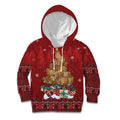 Funny Kiwi Bird Xmas Tree Kid Hoodie New Zealand Tribal Christmas Spirit - Aussie Hoodie