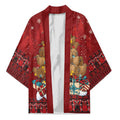 Funny Kiwi Bird Xmas Tree Kimono New Zealand Tribal Christmas Spirit - Aussie Hoodie