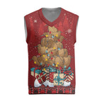 Funny Kiwi Bird Xmas Tree Christmas Knitted V-Neck Vest New Zealand Tribal Christmas Spirit - Aussie Hoodie