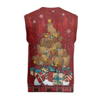 Funny Kiwi Bird Xmas Tree Christmas Knitted V-Neck Vest New Zealand Tribal Christmas Spirit - Aussie Hoodie