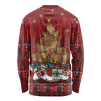 Funny Kiwi Bird Xmas Tree Long Sleeve Shirt New Zealand Tribal Christmas Spirit - Aussie Hoodie