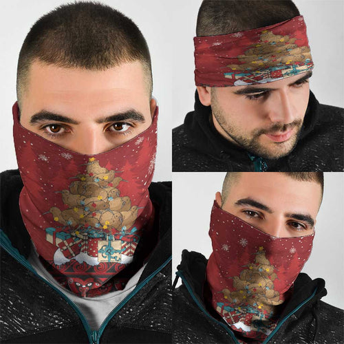 Funny Kiwi Bird Xmas Tree Neck Gaiter New Zealand Tribal Christmas Spirit - Aussie Hoodie