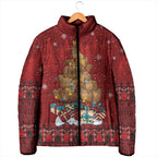 Funny Kiwi Bird Xmas Tree Padded Jacket New Zealand Tribal Christmas Spirit - Aussie Hoodie