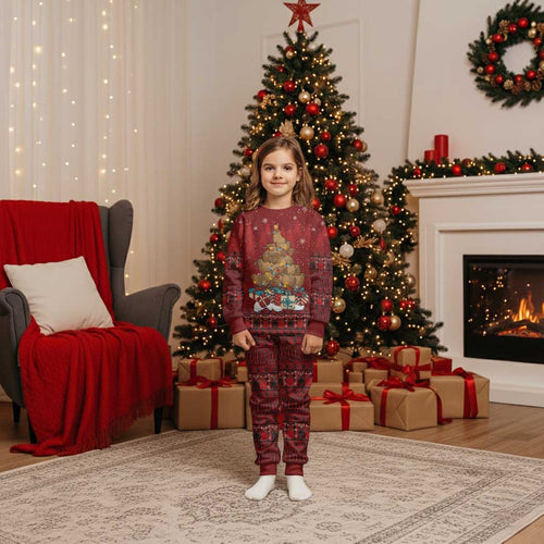 Funny Kiwi Bird Xmas Tree Christmas Pajama Set New Zealand Tribal Christmas Spirit - Aussie Hoodie