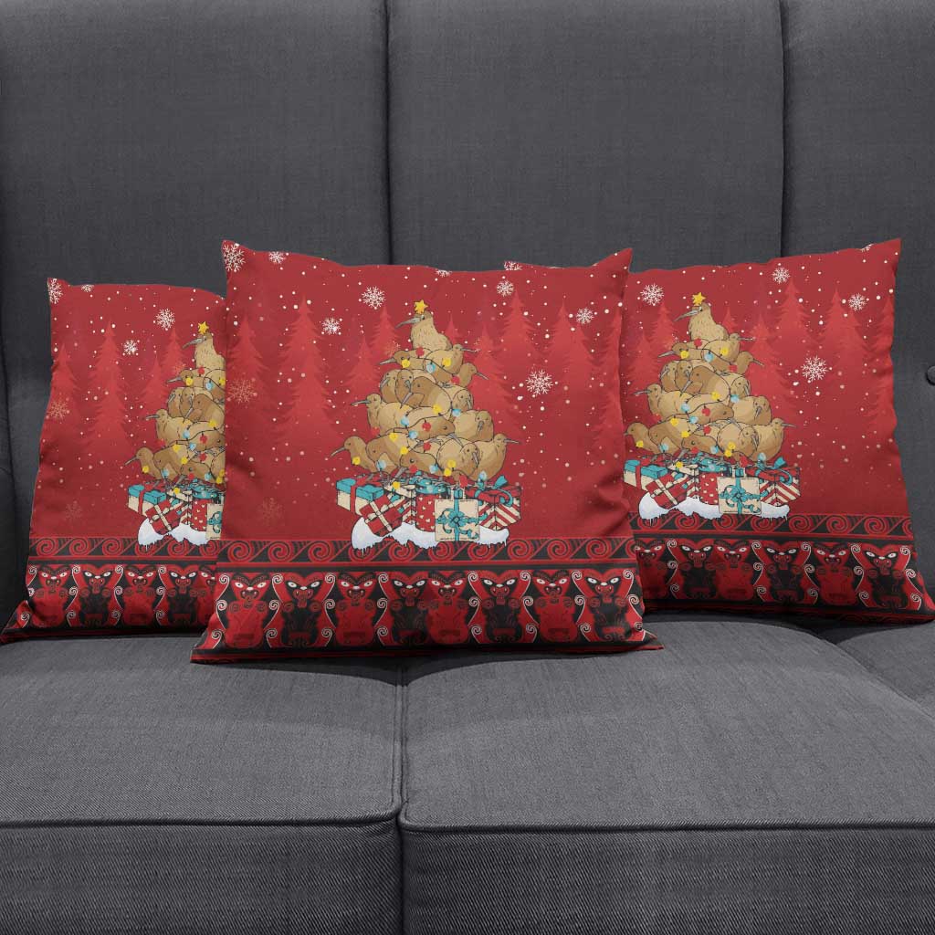 Funny Kiwi Bird Xmas Tree Pillow Cover New Zealand Tribal Christmas Spirit - Aussie Hoodie