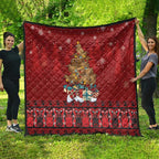 Funny Kiwi Bird Xmas Tree Quilt New Zealand Tribal Christmas Spirit - Aussie Hoodie
