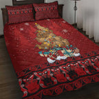 Funny Kiwi Bird Xmas Tree Quilt Bed Set New Zealand Tribal Christmas Spirit - Aussie Hoodie
