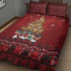 Funny Kiwi Bird Xmas Tree Quilt Bed Set New Zealand Tribal Christmas Spirit - Aussie Hoodie
