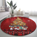 Funny Kiwi Bird Xmas Tree Round Carpet New Zealand Tribal Christmas Spirit - Aussie Hoodie