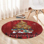 Funny Kiwi Bird Xmas Tree Round Carpet New Zealand Tribal Christmas Spirit - Aussie Hoodie
