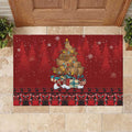 Funny Kiwi Bird Xmas Tree Rubber Doormat New Zealand Tribal Christmas Spirit - Aussie Hoodie