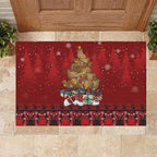 Funny Kiwi Bird Xmas Tree Rubber Doormat New Zealand Tribal Christmas Spirit - Aussie Hoodie