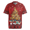 Funny Kiwi Bird Xmas Tree Rugby Jersey New Zealand Tribal Christmas Spirit - Aussie Hoodie