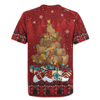 Funny Kiwi Bird Xmas Tree Rugby Jersey New Zealand Tribal Christmas Spirit - Aussie Hoodie