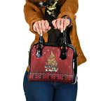 Funny Kiwi Bird Xmas Tree Shoulder Handbag New Zealand Tribal Christmas Spirit - Aussie Hoodie