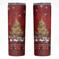 Funny Kiwi Bird Xmas Tree Skinny Tumbler New Zealand Tribal Christmas Spirit - Aussie Hoodie