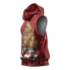 Funny Kiwi Bird Xmas Tree Sleeveless Hoodie New Zealand Tribal Christmas Spirit - Aussie Hoodie