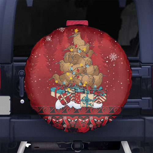 Funny Kiwi Bird Xmas Tree Spare Tire Cover New Zealand Tribal Christmas Spirit - Aussie Hoodie