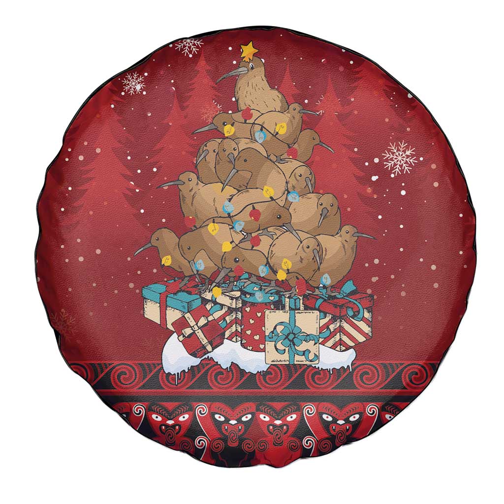 Funny Kiwi Bird Xmas Tree Spare Tire Cover New Zealand Tribal Christmas Spirit - Aussie Hoodie