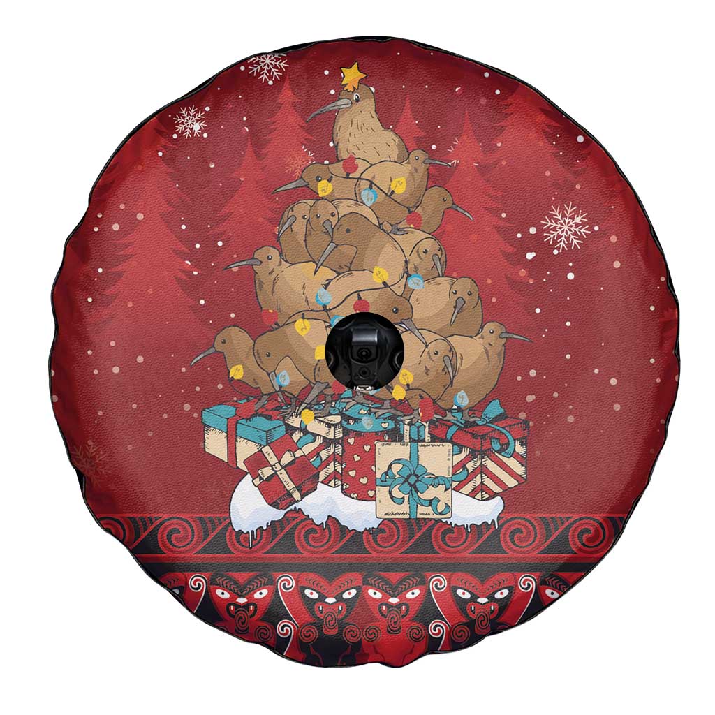 Funny Kiwi Bird Xmas Tree Spare Tire Cover New Zealand Tribal Christmas Spirit - Aussie Hoodie