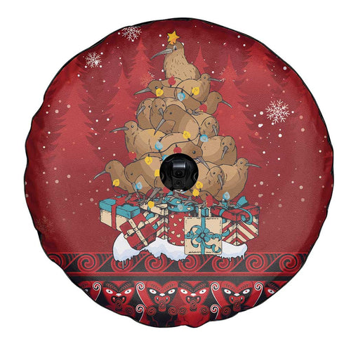 Funny Kiwi Bird Xmas Tree Spare Tire Cover New Zealand Tribal Christmas Spirit - Aussie Hoodie