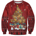Funny Kiwi Bird Xmas Tree Sweatshirt New Zealand Tribal Christmas Spirit - Aussie Hoodie