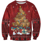 Funny Kiwi Bird Xmas Tree Sweatshirt New Zealand Tribal Christmas Spirit - Aussie Hoodie