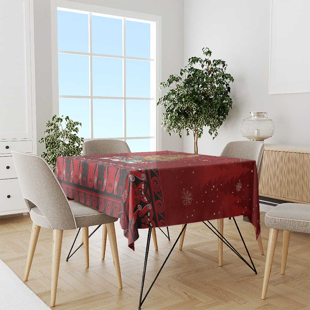 Funny Kiwi Bird Xmas Tree Tablecloth New Zealand Tribal Christmas Spirit - Aussie Hoodie