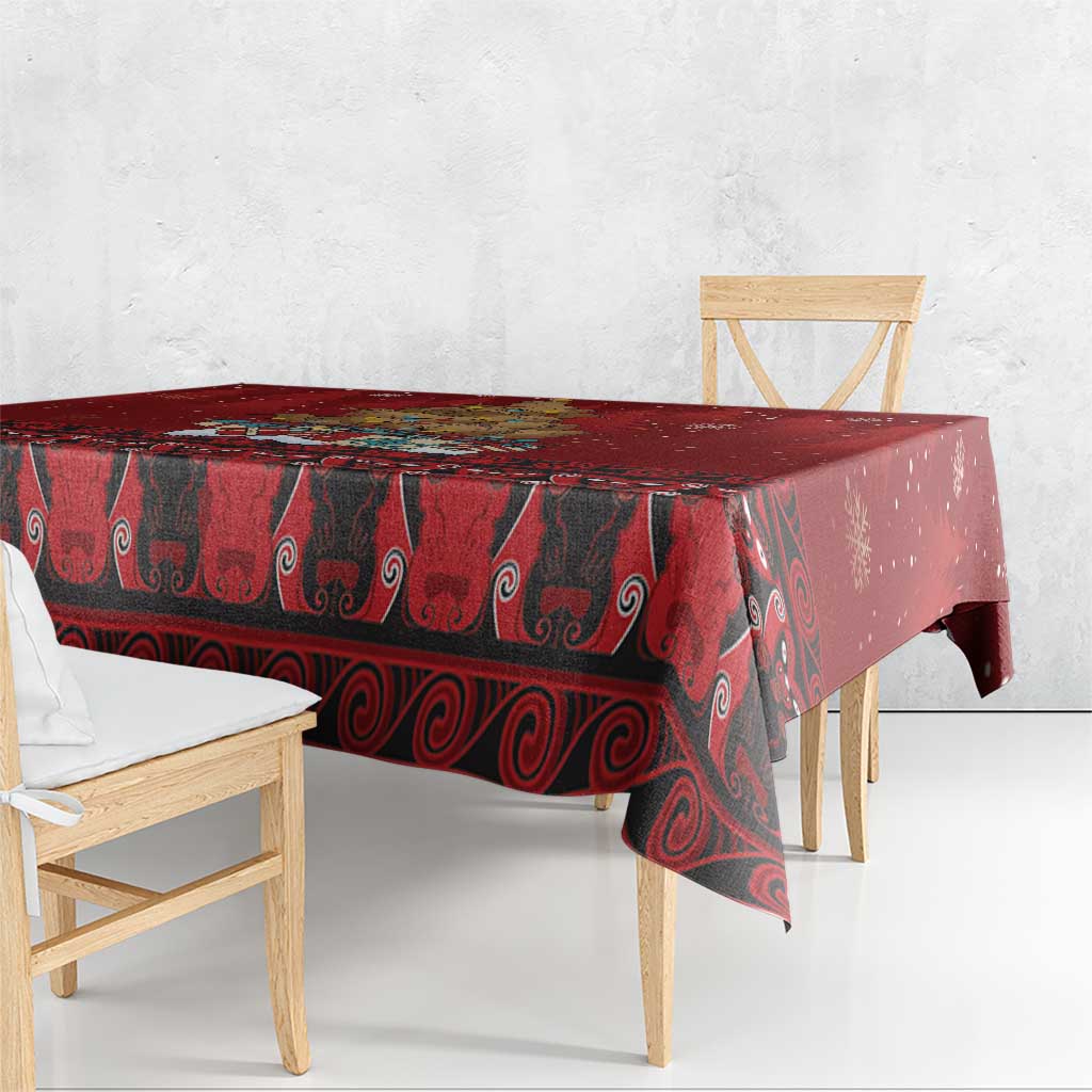 Funny Kiwi Bird Xmas Tree Tablecloth New Zealand Tribal Christmas Spirit - Aussie Hoodie