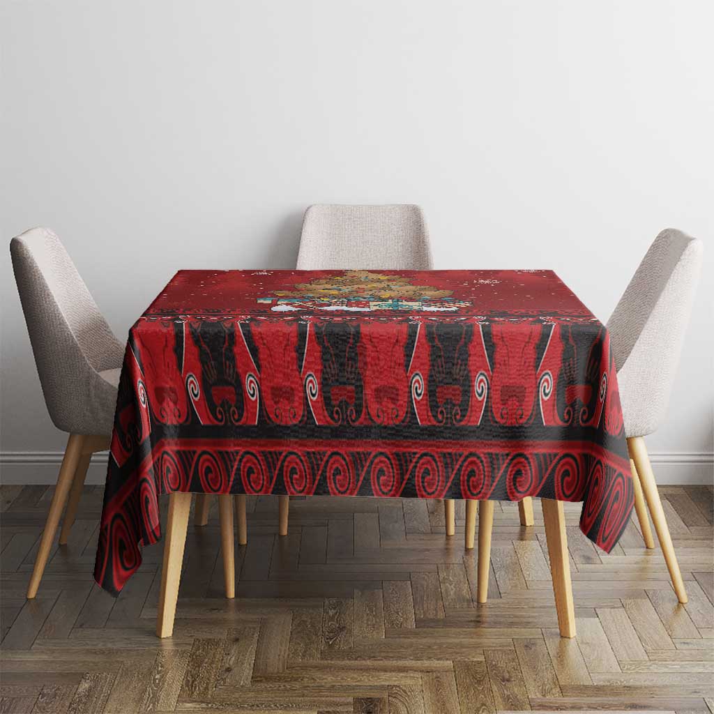 Funny Kiwi Bird Xmas Tree Tablecloth New Zealand Tribal Christmas Spirit - Aussie Hoodie