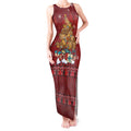 Funny Kiwi Bird Xmas Tree Tank Maxi Dress New Zealand Tribal Christmas Spirit - Aussie Hoodie