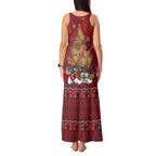 Funny Kiwi Bird Xmas Tree Tank Maxi Dress New Zealand Tribal Christmas Spirit - Aussie Hoodie