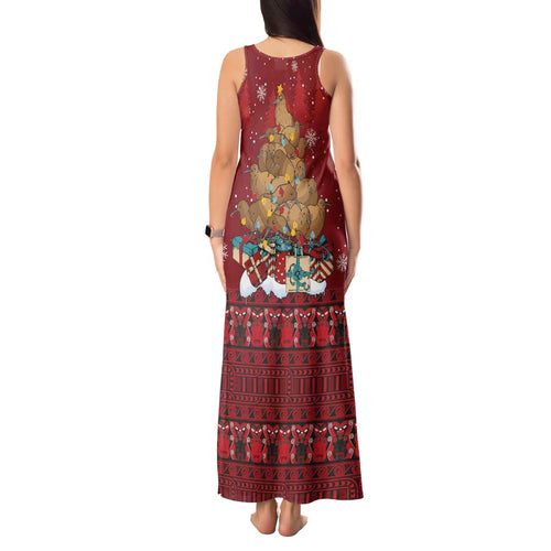 Funny Kiwi Bird Xmas Tree Tank Maxi Dress New Zealand Tribal Christmas Spirit - Aussie Hoodie