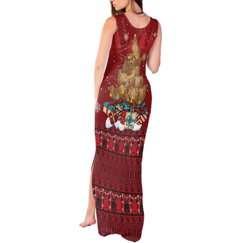 Funny Kiwi Bird Xmas Tree Tank Maxi Dress New Zealand Tribal Christmas Spirit - Aussie Hoodie
