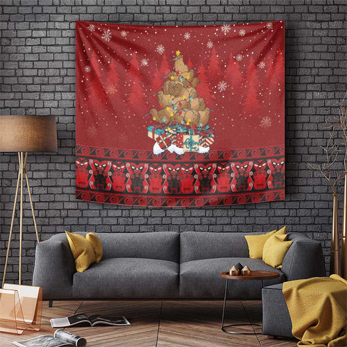 Funny Kiwi Bird Xmas Tree Tapestry New Zealand Tribal Christmas Spirit - Aussie Hoodie