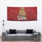 Funny Kiwi Bird Xmas Tree Tapestry New Zealand Tribal Christmas Spirit - Aussie Hoodie
