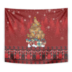 Funny Kiwi Bird Xmas Tree Tapestry New Zealand Tribal Christmas Spirit - Aussie Hoodie