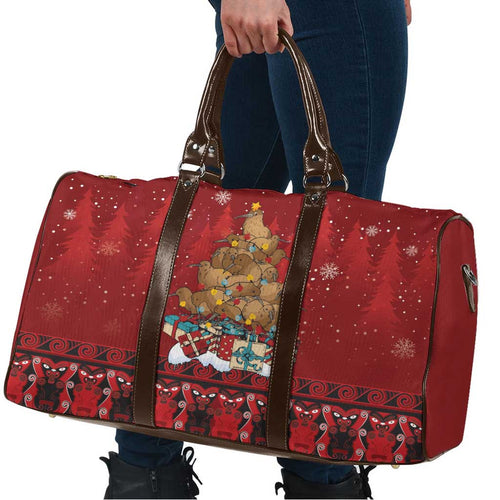 Funny Kiwi Bird Xmas Tree Travel Bag New Zealand Tribal Christmas Spirit - Aussie Hoodie