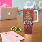 Funny Kiwi Bird Xmas Tree Tumbler With Handle New Zealand Tribal Christmas Spirit - Aussie Hoodie