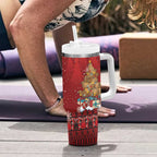 Funny Kiwi Bird Xmas Tree Tumbler With Handle New Zealand Tribal Christmas Spirit - Aussie Hoodie