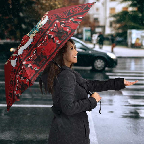 Funny Kiwi Bird Xmas Tree Umbrella New Zealand Tribal Christmas Spirit - Aussie Hoodie