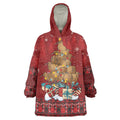 Funny Kiwi Bird Xmas Tree Wearable Blanket Hoodie New Zealand Tribal Christmas Spirit - Aussie Hoodie