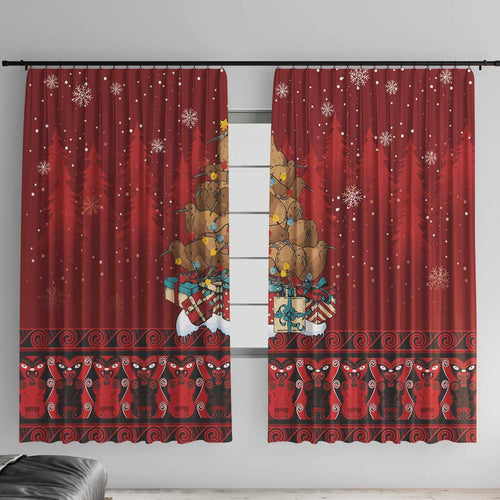 Funny Kiwi Bird Xmas Tree Window Curtain New Zealand Tribal Christmas Spirit - Aussie Hoodie