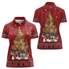 Funny Kiwi Bird Xmas Tree Women Polo Shirt New Zealand Tribal Christmas Spirit - Aussie Hoodie