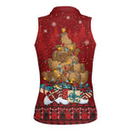Funny Kiwi Bird Xmas Tree Women Sleeveless Polo Shirt New Zealand Tribal Christmas Spirit - Aussie Hoodie