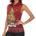 Funny Kiwi Bird Xmas Tree Women Sleeveless Polo Shirt New Zealand Tribal Christmas Spirit - Aussie Hoodie