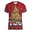 Funny Kiwi Bird Xmas Tree Women V-Neck T-Shirt New Zealand Tribal Christmas Spirit - Aussie Hoodie